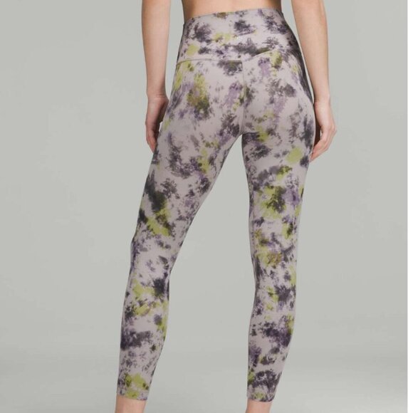 Lululemon Align High-Rise Pant 25" Radial Tie Dye Mauve Grey Multi - Picture 1 of 1